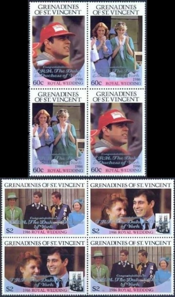 1986 Royal Wedding 2nd Issue Stamps 1986 Royal Wedding 2nd Issue Stamps